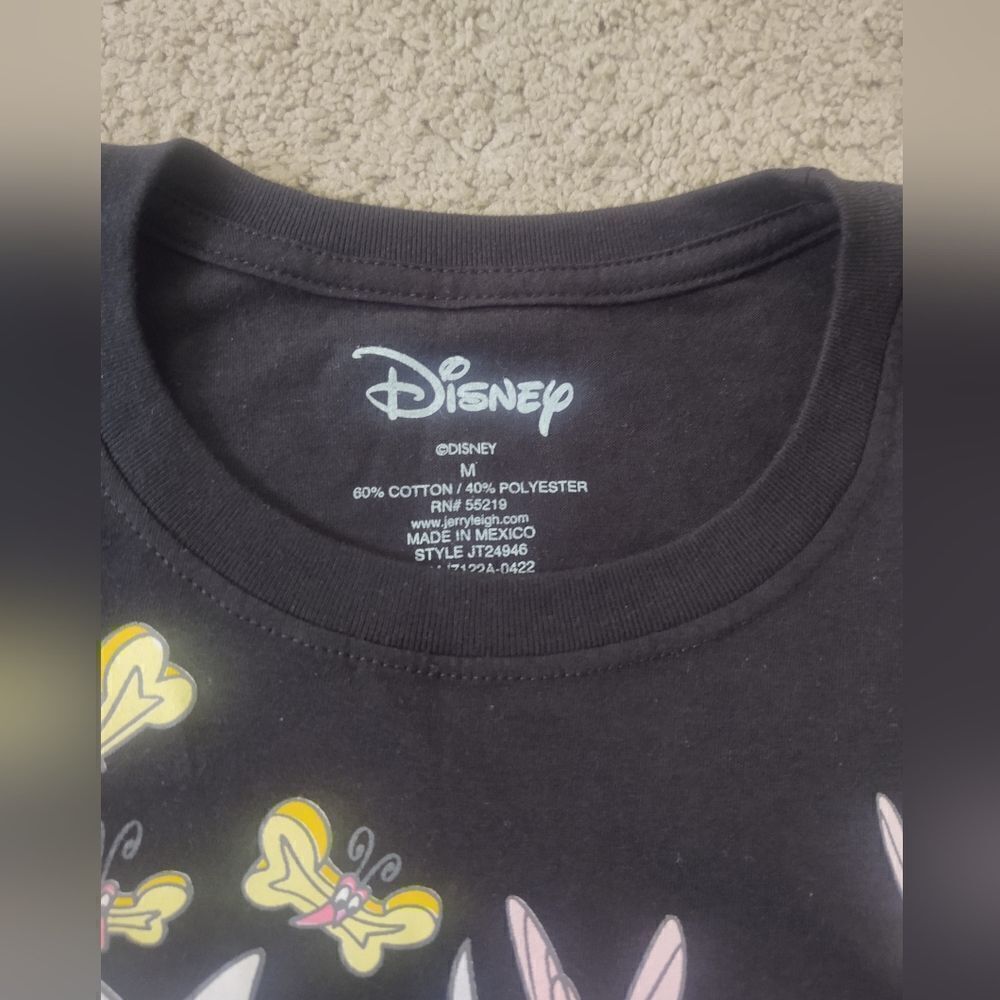 Disney Alice In Wonderland Graphic T-shirt Black Women's Size Medium PRE-OWNED - Picture 3 of 4